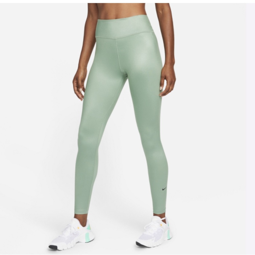 Nike Dri-FIT One Women's Mid-Rise Shine Leggings size S(4-6)